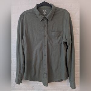 J. Crew Olive Casual Button-Down Shirt